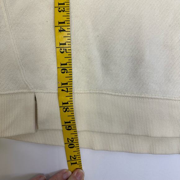 Madewell MWL Ivory Hooded Sweatshirt - Size Small - Picture 4 of 9